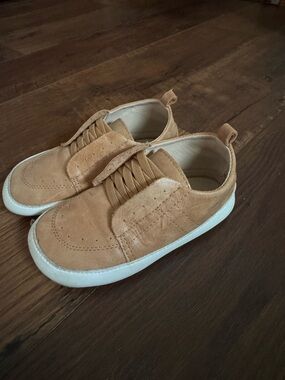 Little Love Bug Kids Tan Suede Slip-On Sneakers